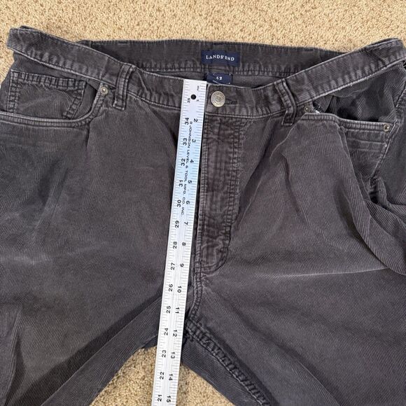 Lands' End Corduroy Pants Men's 42x30 Traditional Fit Expandable Waistband Gray - Picture 8 of 8